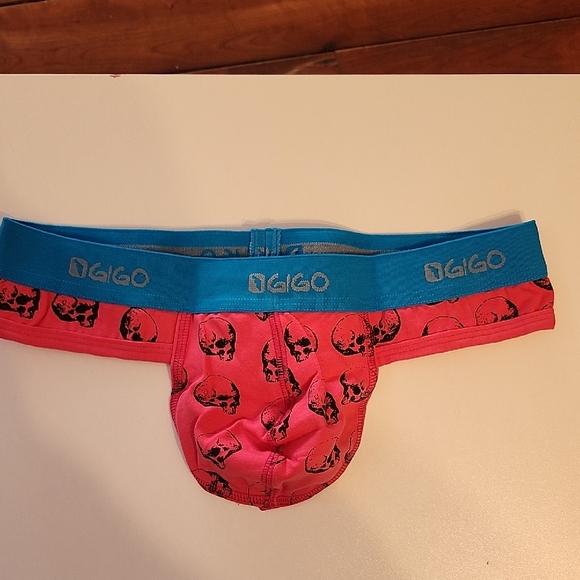 Pink and Blue Skull Thong Underwear - Picture 1 of 5